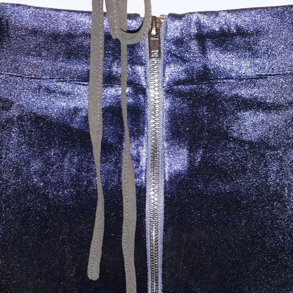 ❌DONATED❌Navy Blue Crushed Velour Cross Strappy Open Back Lined Maxi Dress - Picture 10 of 15